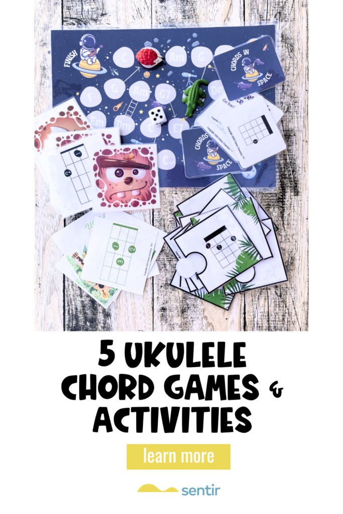 Discover 5 fun ukulele chord games and activities for beginners. Includes printable puzzles, memory games, worksheets, freebies, and classroom-ready resources for elementary music students.