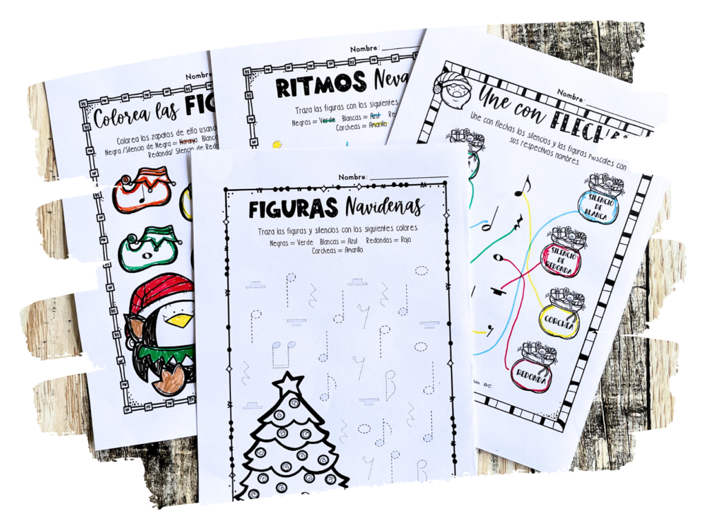 Christmas music worksheets for elementary students
