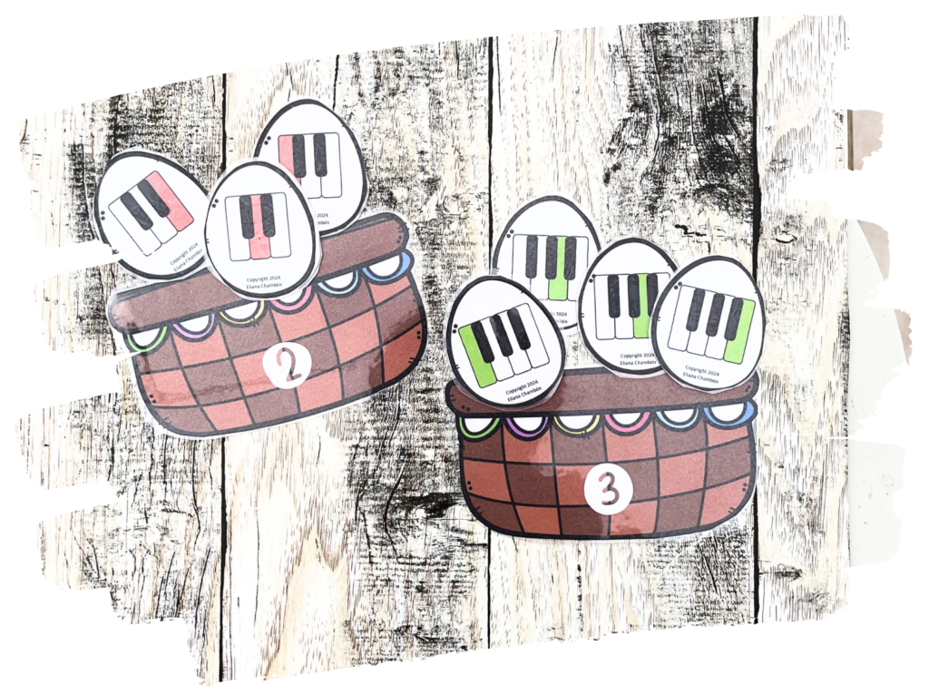 Fun Easter egg hunt for piano students – learn piano key names and keyboard layout