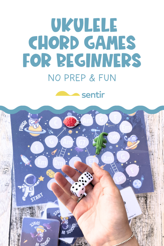 ukulele chord games for beginners with fun and easy activities for kids, perfect for music centers and elementary music lessons
