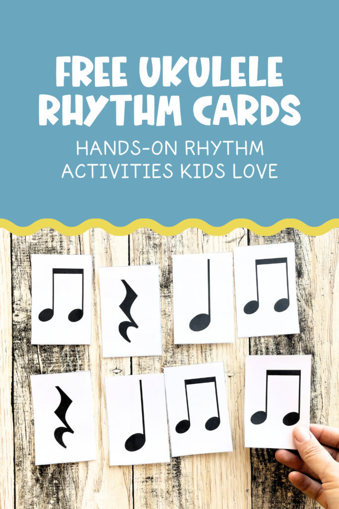 free ukulele rhythm cards for teaching beginner strumming patterns. how to teach ukulele strumming for beginners